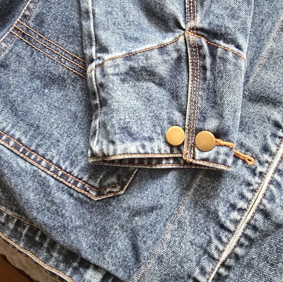 VINTAGE 90s Outbrook CHORE/BARNCOAT Blue Denim Corduroy  Utility Jacket L - Picture 5 of 14